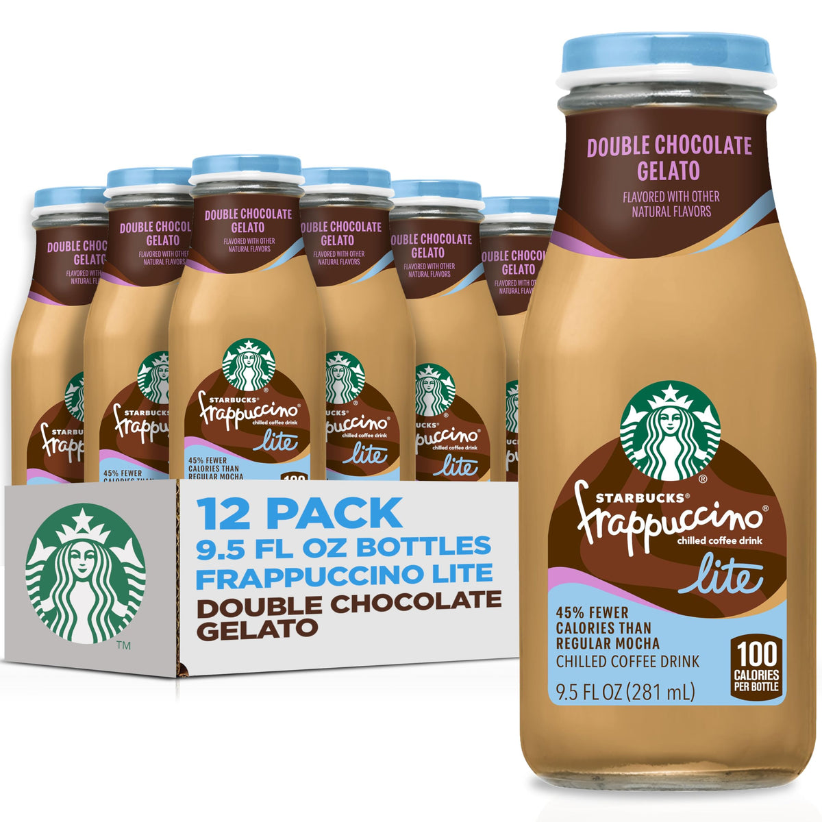 Starbucks Frappuccino Lite, Creamy Vanilla Gelato, 9.5oz Bottles (12 Pk)