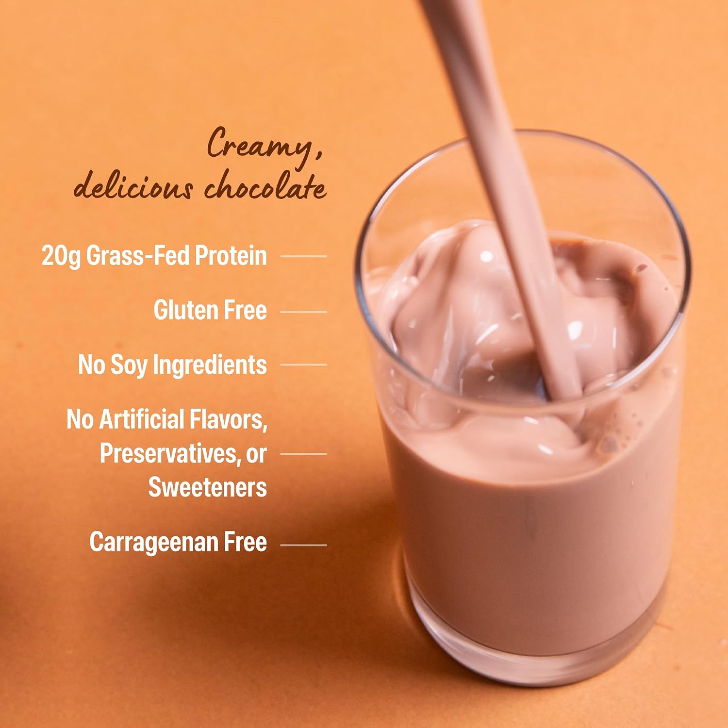 Orgain Clean Protein Shake, Grass Fed Dairy, Creamy Chocolate Fudge - 20g Whey High Protein, Kosher, Ready to Drink, Low Net Carbs, Gluten Free, No Soy Ingredients, 11 Fl Oz (Pack of 12)