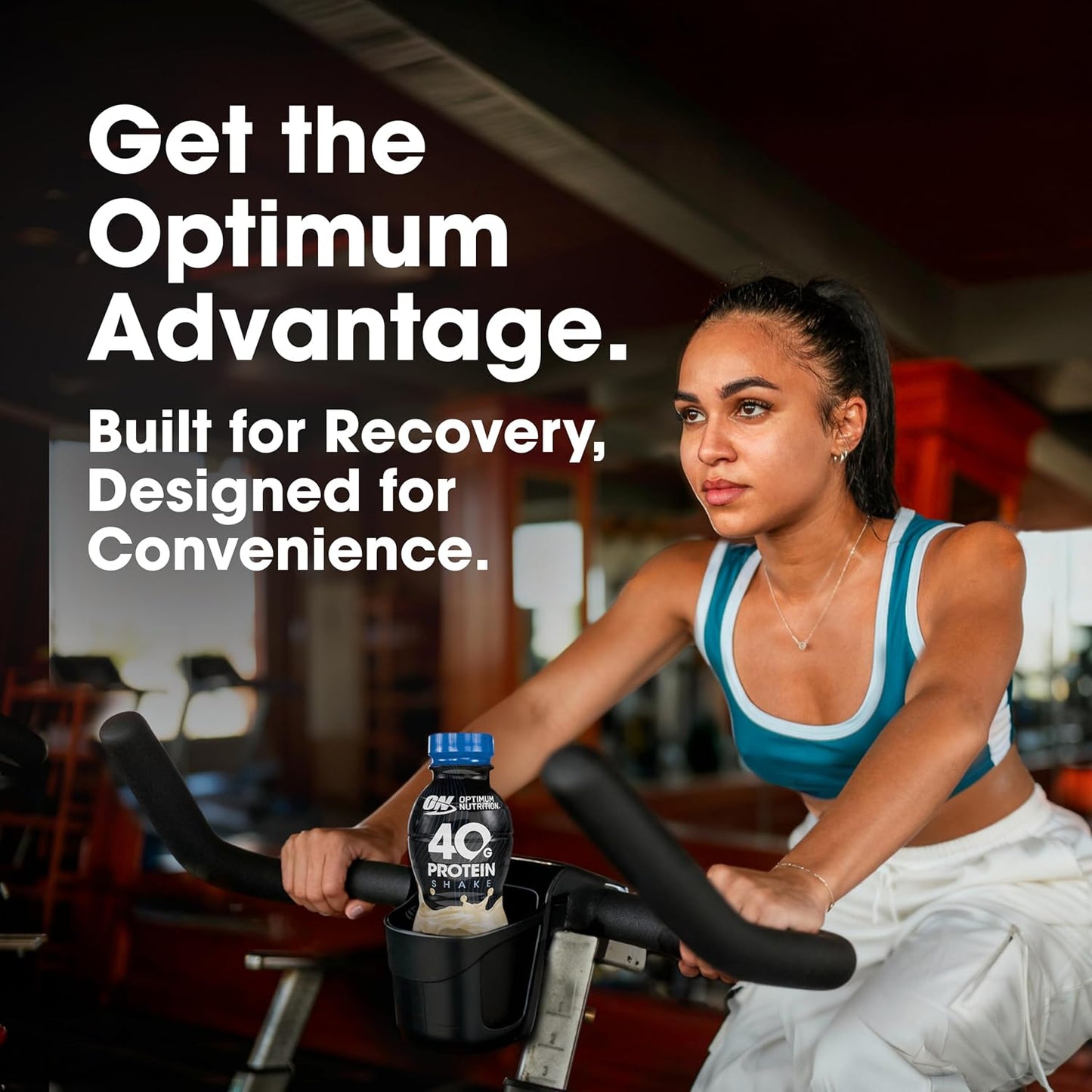 Optimum Nutrition 40g Protein Shake, 40g of Protein, Naturally Flavored, Complete Protein Drink, Vanilla, 14 Fl Oz, 12 Count (Pack of 1) (Packaging May Vary)