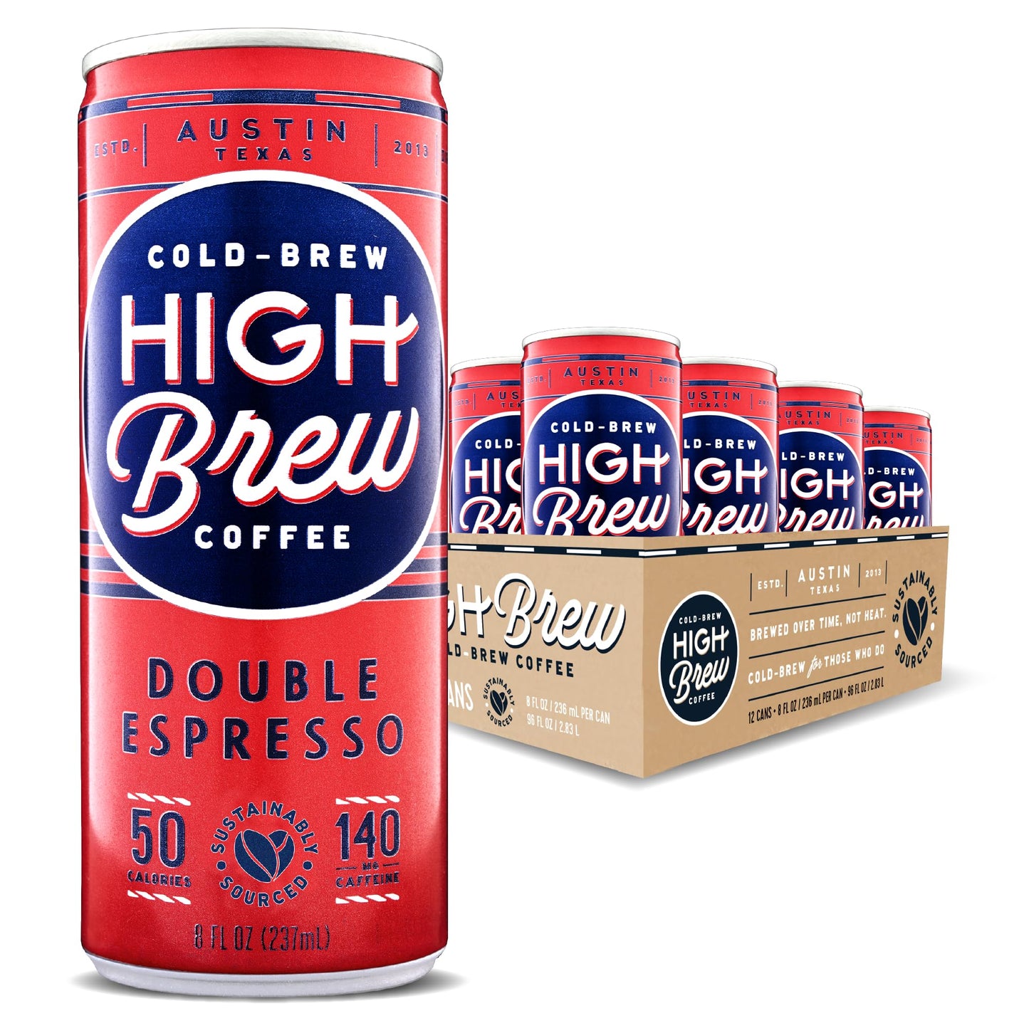 High Brew Coffee, Cold Brew Coffee, Mexican Vanilla, 8 FL Oz, Ready-To-Drink (Pack of 12)